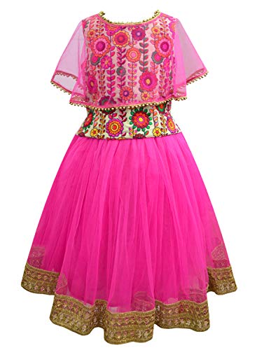 Image of A.T.U.N. (ALL THINGS UBER NICE) Girl's Ghagra Synthetic Readymade Lehenga Choli