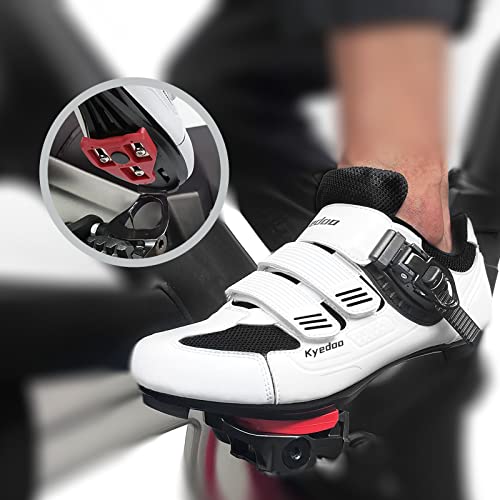Image of Unisex Cycling Shoes Compatible with Peloton Bike Shoes Indoor Clip in Peleton Road Bike Riding Racing Biking Shoes with Delta Cleats for Mens Womens Indoor Outdoor Bike Pedal