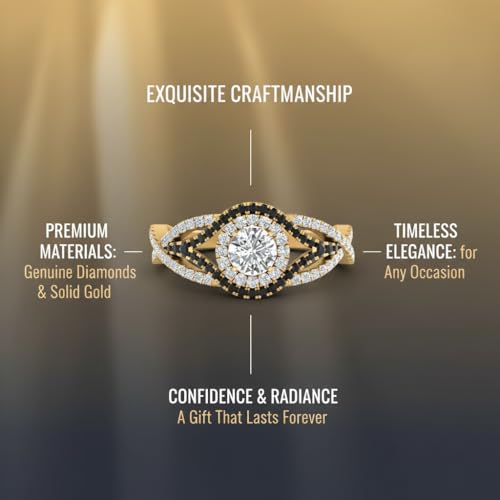 Image of Choose Your Gemstone Round Twisted Pave Double Halo Diamond CZ Ring Yellow Gold Plated Round Shape Double Halo Engagement Ring for Women, and Ladies US Size 4 to 12