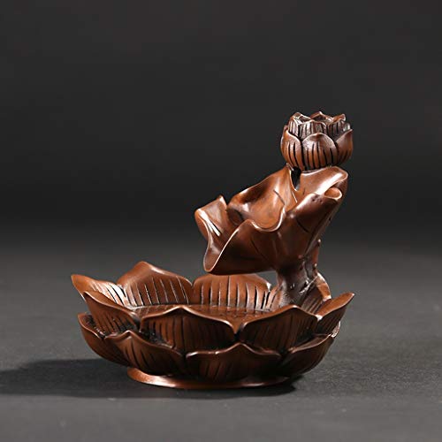 Incense Holder Burner Copper Lotus Cone Incense Burner Flower Backflow Sticks Incense Holder For Yoga Studio Living Room Ash Catcher #TOP3