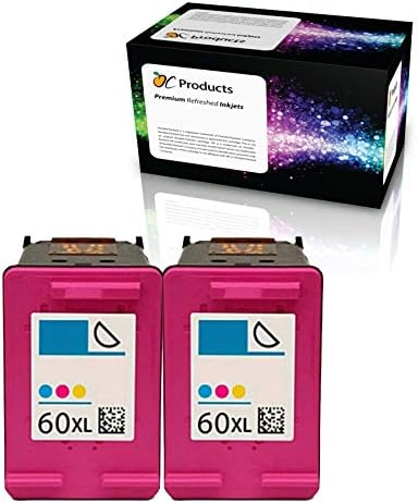 Cartucho de tinta de repuesto para HP 60XL Color para impresoras Envy 120 114 Deskjet F4480 F4210 D1660 F4400 (2 colores)