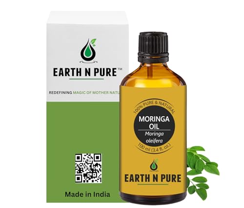 Image of Earth N Pure Moringa Oil Cold Pressed, Natural and Therapeutic Grade 100 ml