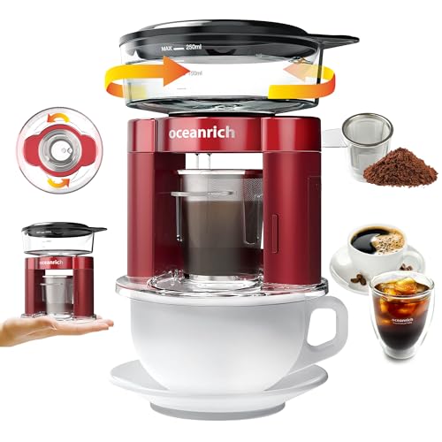 oceanrich Plus (�I�[�V�������b�` �v���X) �����h���b�v�E�R�[�q�[���[�J�[ 250ml �X�e�����X�t�B���^�[ �h���b�v�o�b�N 2Way�Ή����f�� ���b�h