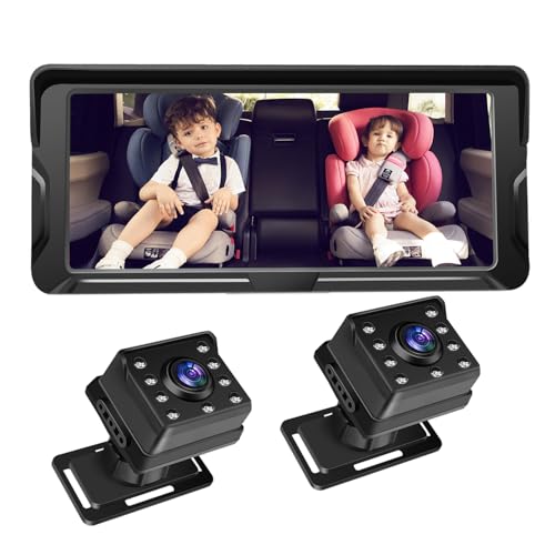 HYTAMY Baby Car Camera for 2 Kids - Wireless Backseat Camera for Car with 7
