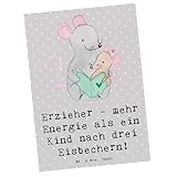 Mr. & Mrs. Panda Postkarte Erzieher Energie - Geschenk, Kinderbetreuung, Grußkarte, Pädagogik, kunstkarte, Ansichtskarten, Berufsprodukte, Anerkennung, Ansichtskarte, Berufspassion, Aufopferung, Liebe