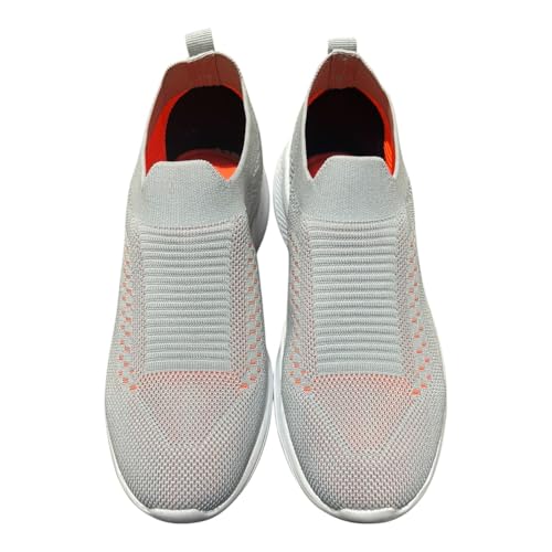 Image of Men's Slip-On Walking Shoes with Breathable Knit Mesh Upper | Lightweight Cushioned Sole Casual Sneakers | Sock-Style Flexible Comfort Shoes for Walking, Travel & Light Sports
