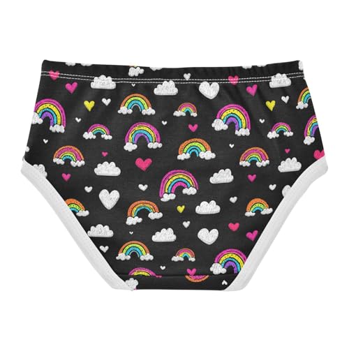 Girls Underwear Soft Cotton Rainbow Kids Panties in Sizes 2/3t, 4t, 5t, 6 and 82