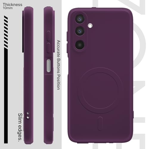 Image of Pikkme Back Cover for Samsung Galaxy M17 5G / A17 5G / F17 5G Soft Matte Silicone Mag-Safe Design (Mag-Safe Not Support) Camera Protection | Slim Fit Bumper Cover (Purple)