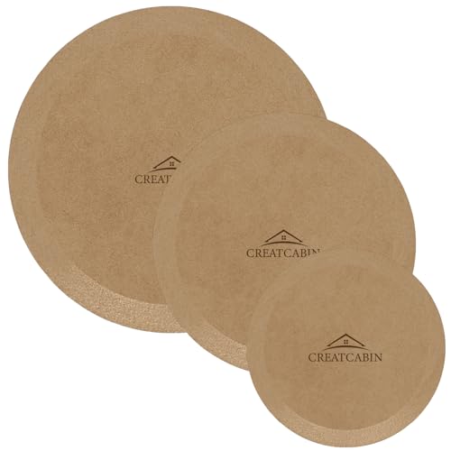 CREATCABIN 3 pieza de Moldes Redondos para Cerámica, Moldes para Formar Placas de Cerámica, 3 tamaños de For de Cerámica de Madera, Herramientas de Moldeo de Arcilla, Molde de MDF para Platos de Cerám