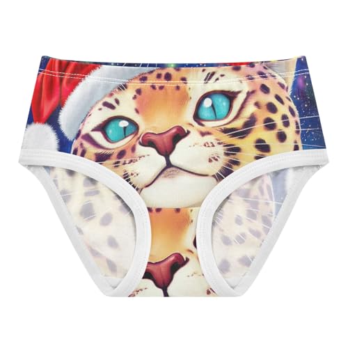 Christmas Leopard Panties Little Girl Girls Underwear Toddlers Cotton Florals Kids Briefs Undies 2t
