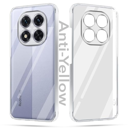 Image of Jkobi Lifetime Anti-Yellow Clear Back Case Cover for Redmi Note 14 Pro (Sleek Hard Crystal | Shockproof and Camera Protection)