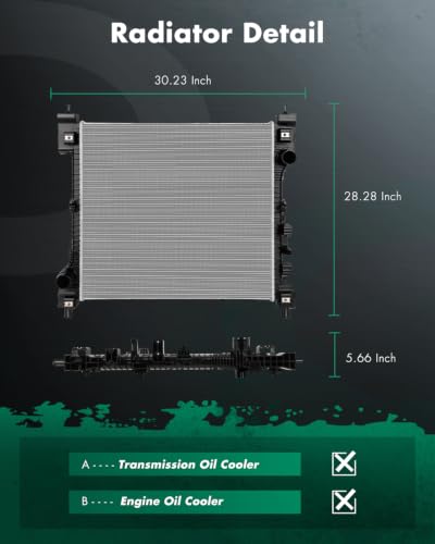 Image of SCITOO 13959 Engine Coolant Radiator for Jeep for Grand Cherokee 21-23 3.6L