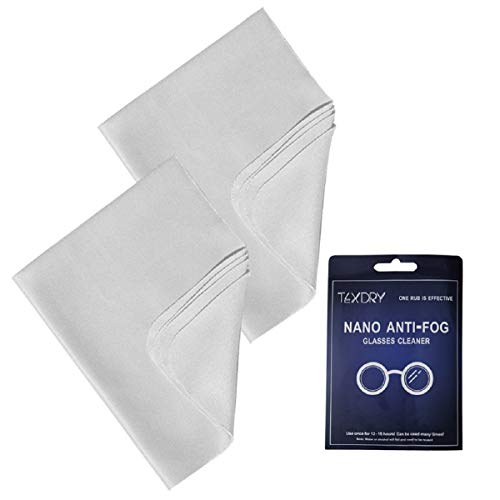 2 Pack Nano Anti-Fog Cloth for Electronics, Multi-Purpose and Reusable Cleaning Anti-Fog Wipe, can be reused 1000 Times for Glasses, Goggles, Cameras, Screens, Mirrors, Motorcycle Helmet.