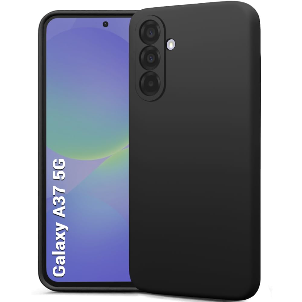TheGiftKart Back Cover for Samsung Galaxy A37 5G Case | Genuine Liquid Silicone | Soft Micro-Fibre Lining Inside | Camera Protection Bump | Shockproof Galaxy A37 Back Cover (Silicone, Black)-image-5