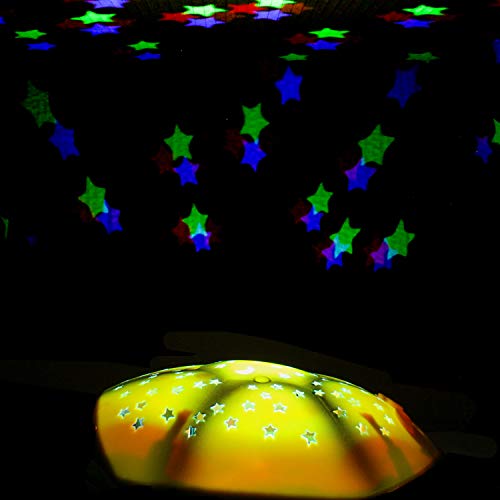 Luminária Abajur Infantil Tartaruga Musical Som Projetor de Estrelas em Led - TAT250R