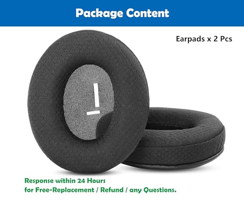 Almohadillas sustitutivas transpirables y duraderas para auriculares, compatibles con Boltune BT-BH010, tela de malla y espuma viscoelástica miniatura 5