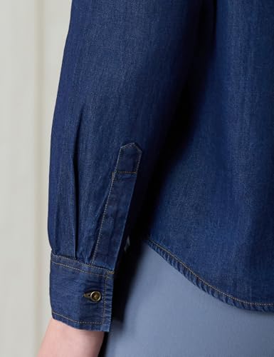 Image of Amazon Brand - Symbol Women Denim Shirt (Regular Fit | Full Sleeve) (Available in Plus Sizes)