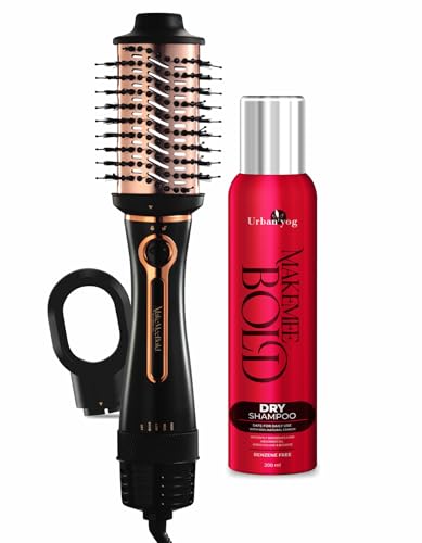 Image of Urban yog Makemeebold 3-In-1 Hot Air Brush 1200Watts + Dry Shampoo Spray 200 Ml | Instant Hair Refresh, Volumizer & Styler |Quick Drying, Straightening & Volumizing