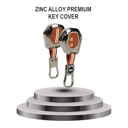 Image of Auto Thrill Premium Metal Key Cover Compitable for Suzuki Swift | Ertiga | Wagonr | Celerio | Swift Dzire | Alto | Fronx | Brezza | S Presso | Ignis | 2 Button Remote Key