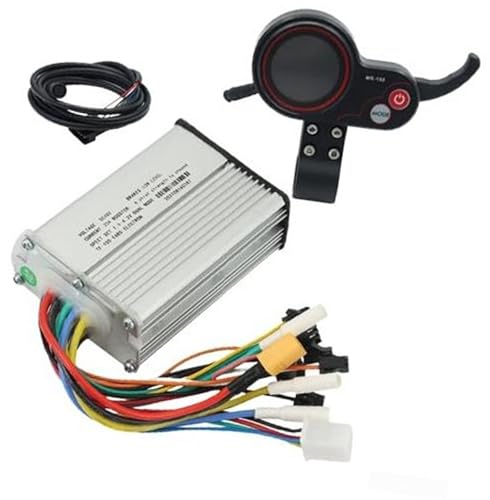 Jodriva Controlador de Motor de Scooter, for Panel de Control de Pantalla LCD Kugoo, M4 y M4 Pro 48V 20A Pantalla de Scooter eléctrico(Black Controller+Display)