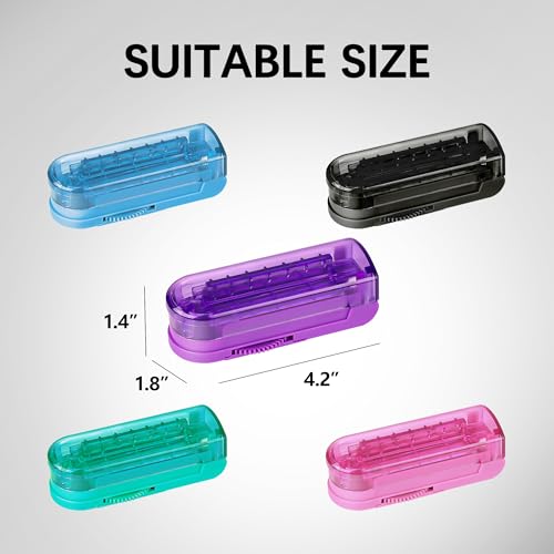 Image of Pill Cutter Splitter for Small and Tiny Pills, Pill Cutter for Multiple Pills at a Time with Centering Device and Stainless Steel Blade (Cyan)