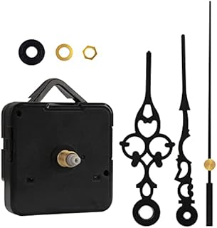 Silent Quartz Clock Mechanism Movement Kits battery powered Long and Short Shaft DIY Wall Clock Mechanism Parts Motor Replacement for Repair Home Restaurant Hotel Office Classroom (Black)