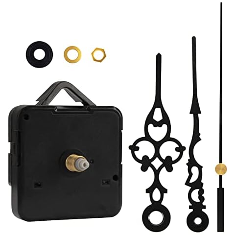 Silent Quartz Clock Mechanism Movement Kits battery powered Long and Short Shaft DIY Wall Clock Mechanism Parts Motor Replacement for Repair Home Restaurant Hotel Office Classroom (Black) Cover
