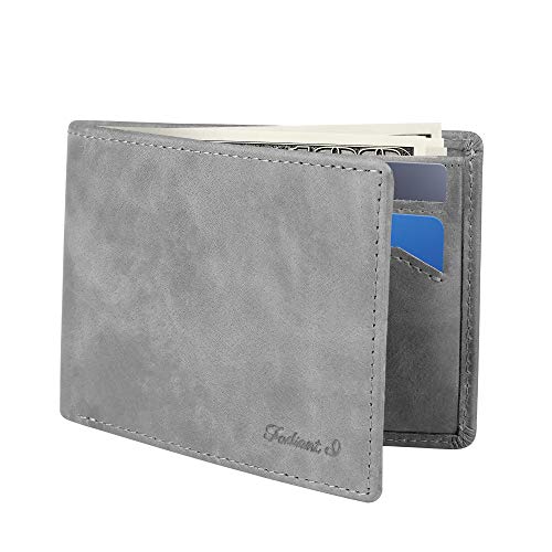 Fadiant I Slim Wallet For Men -Thin Bifold Genuine Leather Rfid Blocking Minimalist Stylish Front Pocket Mens Wallets (Slate Gray-Id) #TOP21