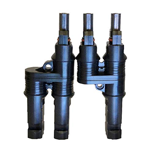 Ficocean Conector Fotovoltaico Multicontact, Y Branch Paralelo Conectores del Panel Solar Connector Macho/Hembra Placas Solares PV para Sistema Fotovoltaico