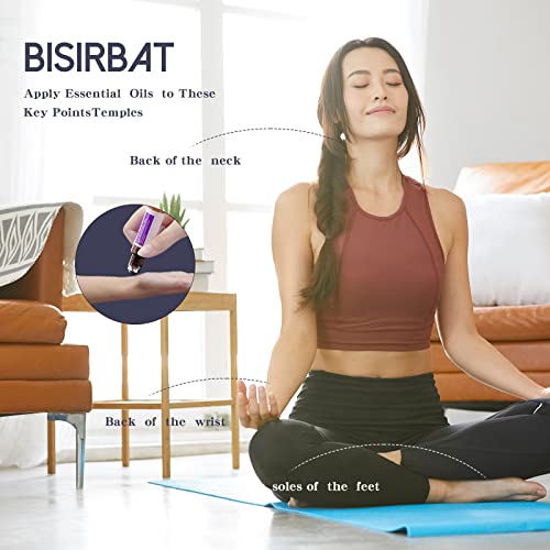 Bisirbat Essential Oils Set (Focus On, Alleviate, Balance), Essential Oils,Aromatherapy Oils For Massage, Skin Care,Yoga,Home - Natural Fragrance Gift For Women And Men,Pack 3 X 0.34 Fl.oz #TOP3