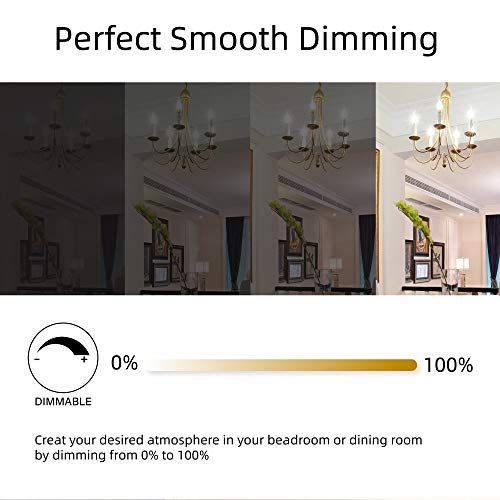 Modvera Lighting - 25W Equal Led Candelabra Bulb Bent Tip 2 Watts Warm White 2700K E12 Base Filament Style Chandelier Bulb. Ul Listed, Rohs Compliant - 6 Pack #TOP4