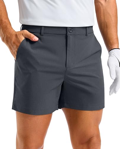 Image of Soothfeel Men's Casual Shorts 5 /7 /9 Inch Golf Dress Shorts for Men Flat Front Work Lightweight Quick Dry with 4 Pockets