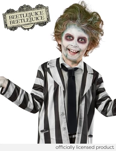 Rubies at Party City Beetlejuice 2: Beetlejuice Costume for Kids, Boy's Small - image 4