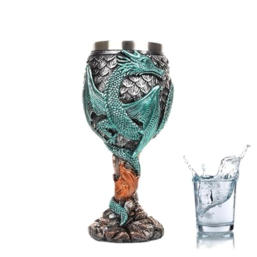Cáliz de dragón medieval – Copa de vino de resina de acero inoxidable, copas de 7,28 pulgadas de alto, vaso de fantasía, copa multiusos creativa, cáliz de plata, color morado, dorado, negro, rojo, ver | Ya disponible en tu tienda friki favorita! En mundofriki.es! Cáliz de dragón medieval – Copa de vino de resina de acero inoxidable, copas de 7,28 pulgadas de alto, vaso de fantasía, copa multiusos creativa, cáliz de plata, color morado, dorado, negro, rojo, ver | Ya disponible en tu tienda friki favorita! En mundofriki.es!