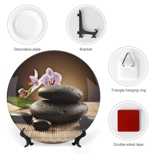 Plato Decorativo Zen Stone Bone China 7 pulgadas miniatura 3