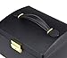 goldwheat Jewelry Box, Jewelry Organizer Box for Women, 3 Layer Portable Travel Jewelry Storage Case with Lock for Necklace, Earrings, Rings, Bracelets