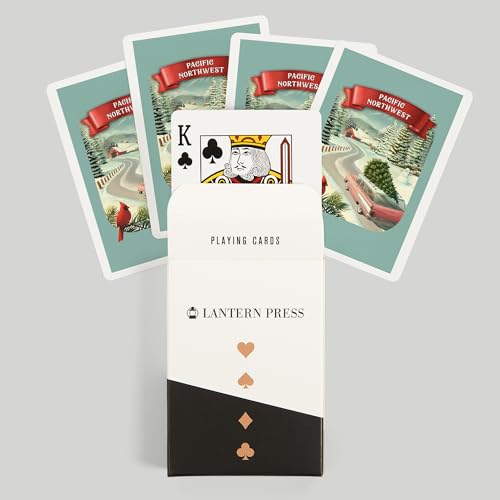 Lantern Press Pacific Northwest, Tradición Navideña, Baraja Póker miniatura 6