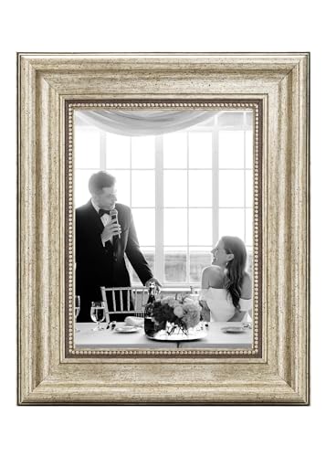 CABBEL Marco de fotos 15x21 cm plata – Marco vintage barroco con estilo antiguo para pósters, fotos y certificados – Con acrílico irrompible – Decorativo y elegante – Perfecto para salón