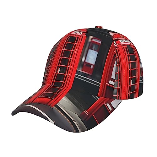 Casquette baseball queue de cheval femme à motif rose rouge style Londres