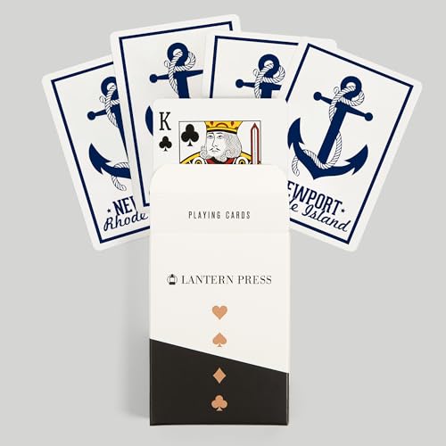 Baraja de cartas de poker Lantern Press tamaño estándar 52 cartas miniatura 6