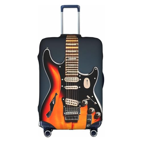 Housse élastique pour valise grand format imprimé guitares rock