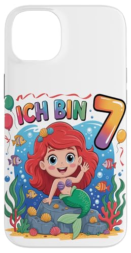 マーメイド キッズ 7歳の誕生日 女の子 7歳 スマホケース iPhone 14 Plus 用