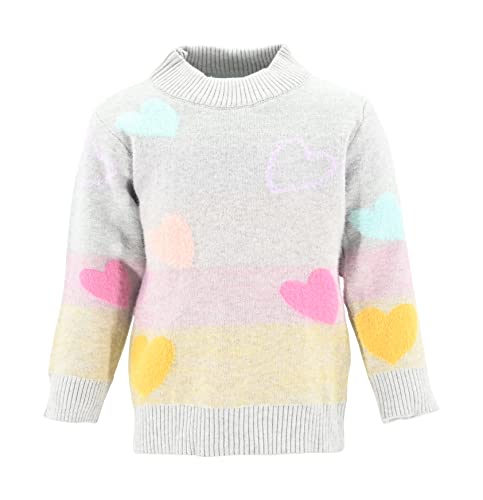 Unique Baby Girls Knit Crewneck Valentines Day Hearts Sweater