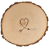 ✅ PERSONALISIERUNG: Die Initialen der Beschenkten sowie das Hochzeitsdatum werden in das Zentrum der Scheibe gedruckt.