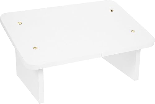 EXCEART Taburete de madera para entrenamiento para ir al baño, taburete rectangular para cama, escalón, reposapiés, taburete de noche, debajo del