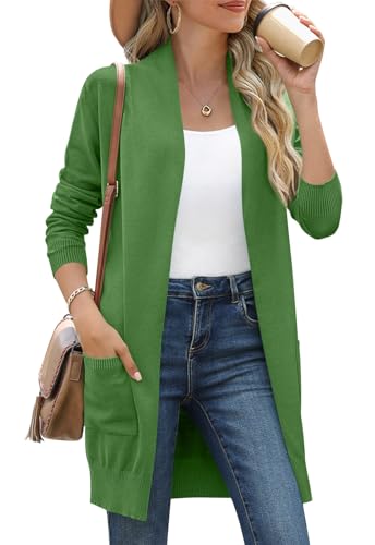 Image of Anymiss Womens Oversized Long Sweater Cardigan with Pockets - Long Sleeve Knit Kimono S-3X