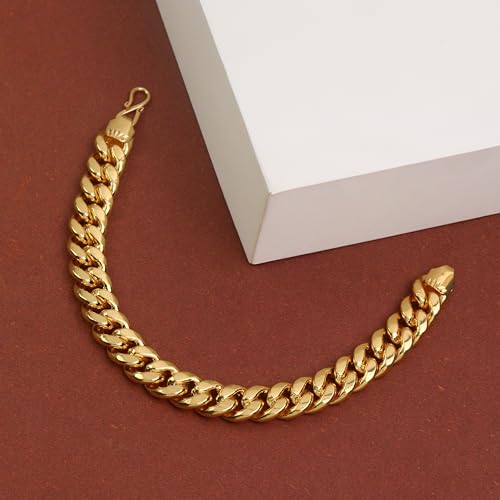 Image of CUTE GOLD Bracelets for Boys /Chain Bracelet for Men's Birthday Gift for Men's and Boys Gift for Husband (8-Inch)