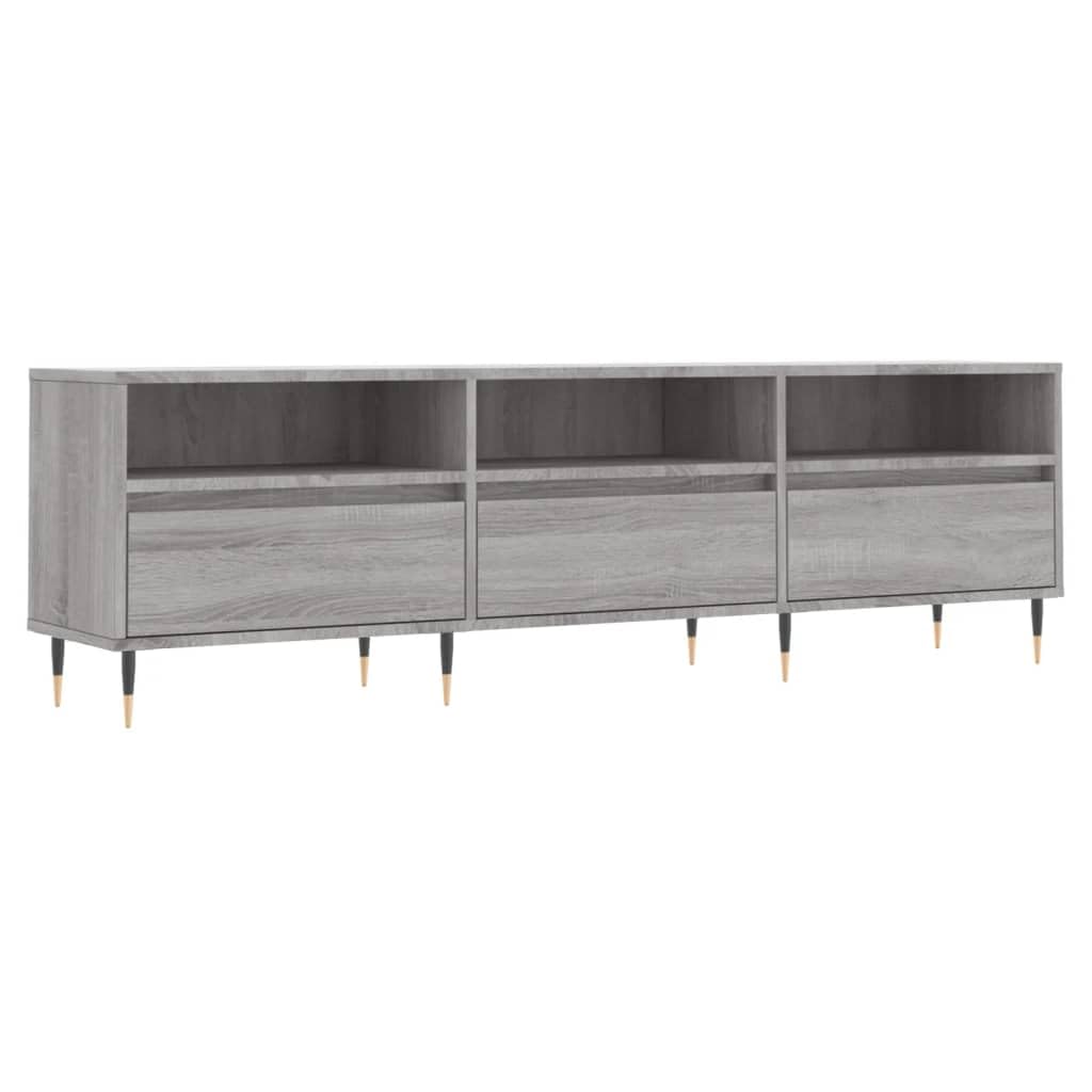 Mobile TV grigio Sonoma, 150 x 30 x 44,5 cm, in legno