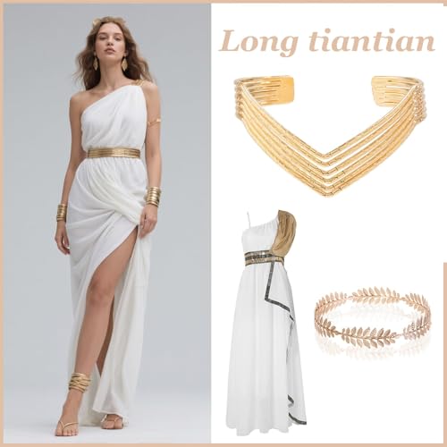 Image of Long tiantian Gold Arm Cuff Upper Arm Armband Greek Goddess Costume Jewelry