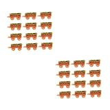 Décoration - conçue dans un modèle de wagon et remplie de fleurs artificielles à l'intérieur, plus réaliste et unique, miniatures